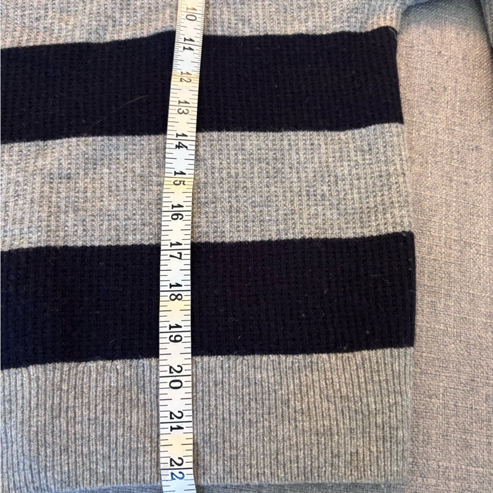 UNIQLO X COMPTOIR DES COTTONNIERS I S Striped Lambswool Sweater I grey navy blue - Picture 8 of 8
